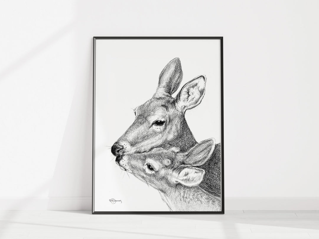 Mother and Baby Deer - Print - LE NID atelier