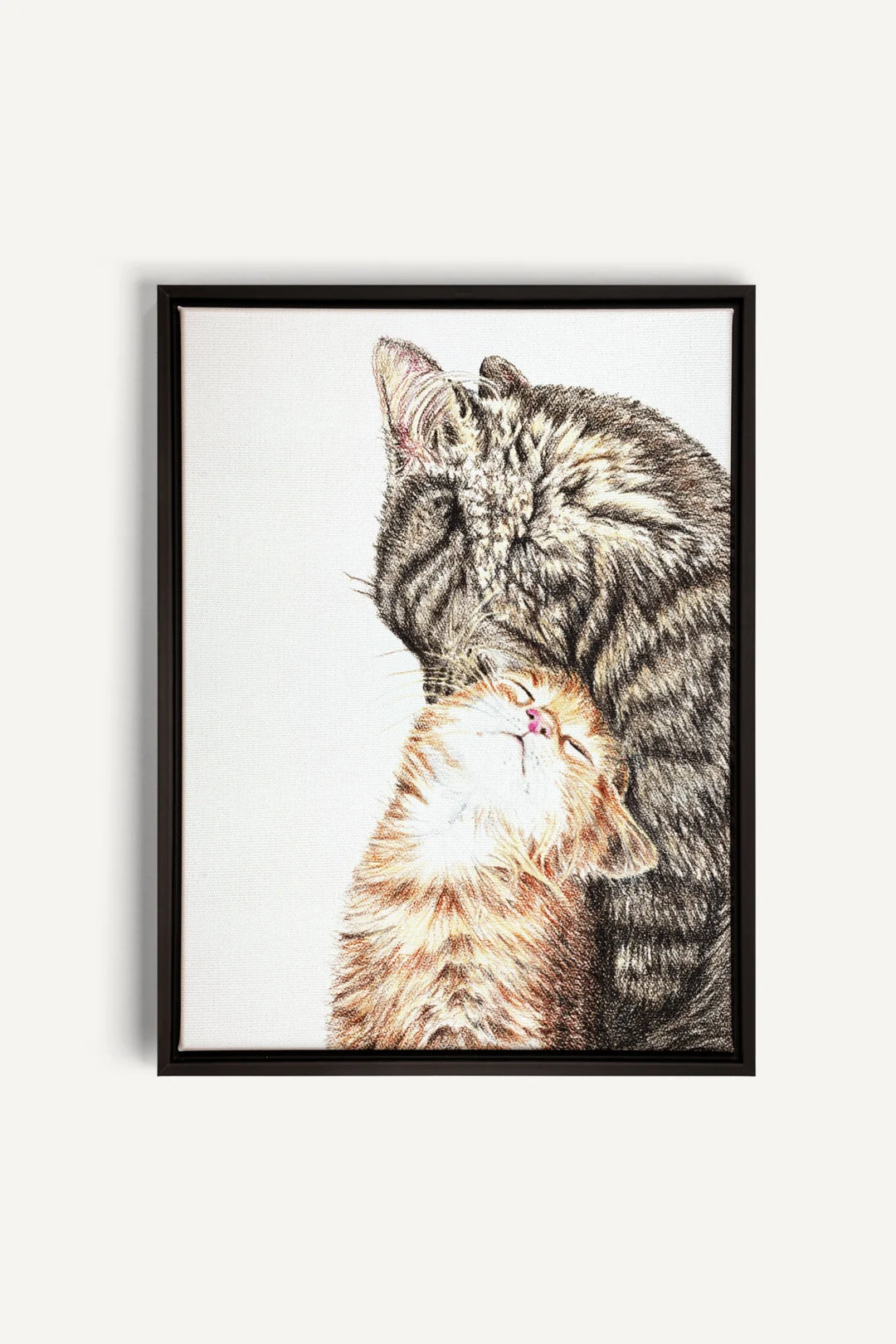 Mother Cat with kitten, canvas print