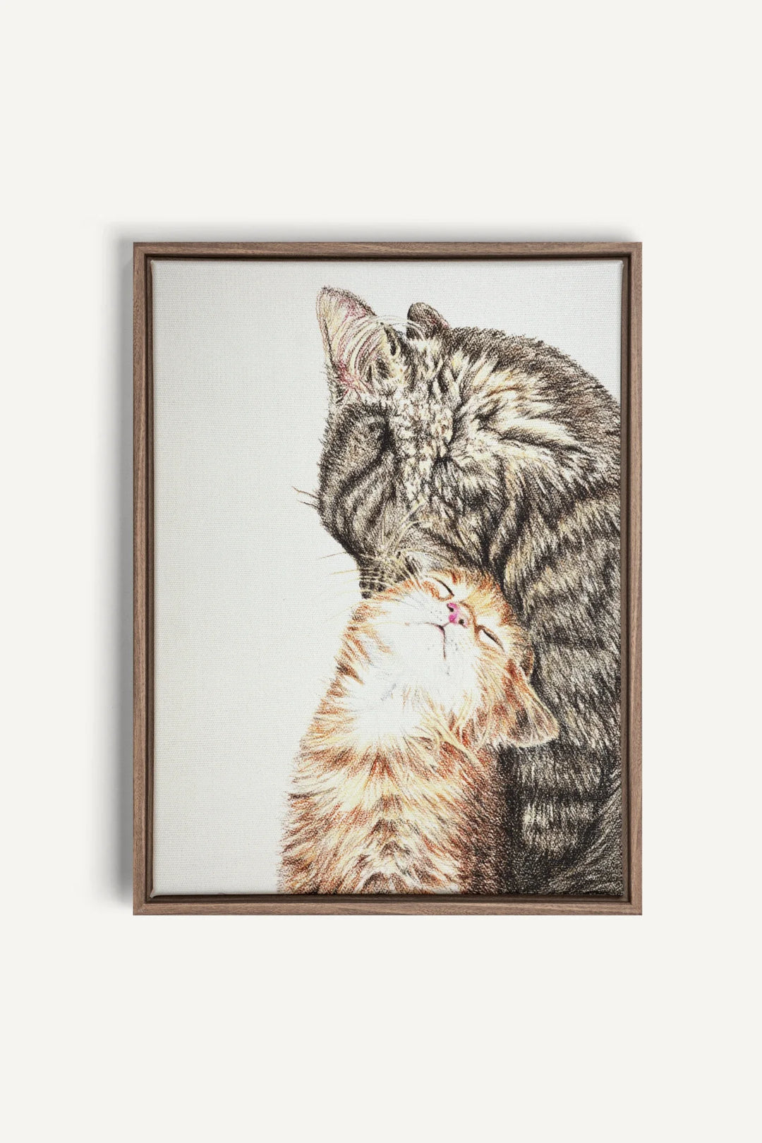 Mother Cat with kitten, canvas print