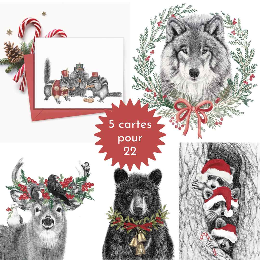 NEW 5 Christmas Greeting Card Bundle 2025 - Special Christmas Card BUNDLE - LE NID atelier