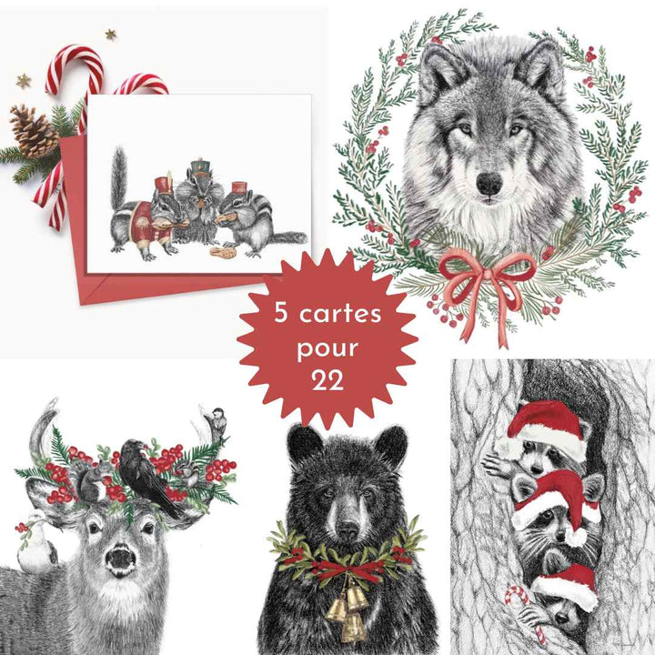 NEW 5 Christmas Greeting Card Bundle 2025 - Special Christmas Card BUNDLE - LE NID atelier
