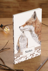 Fox Mom with Baby - Notebook