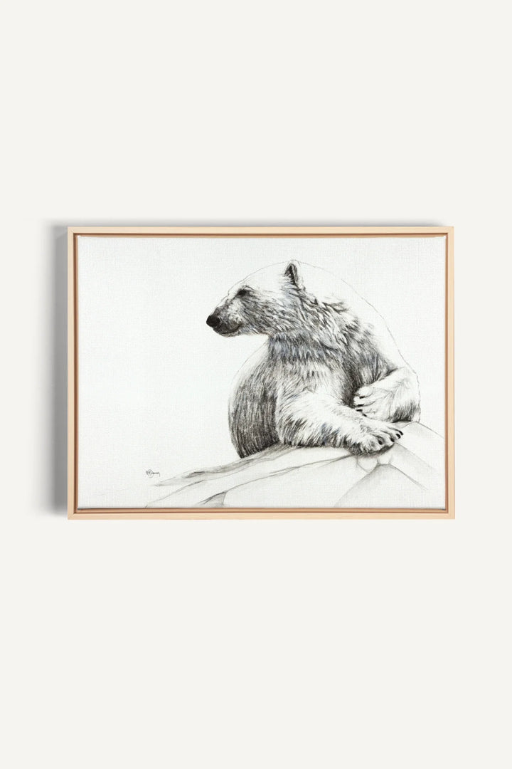 Polar Bear Smiling, canvas print