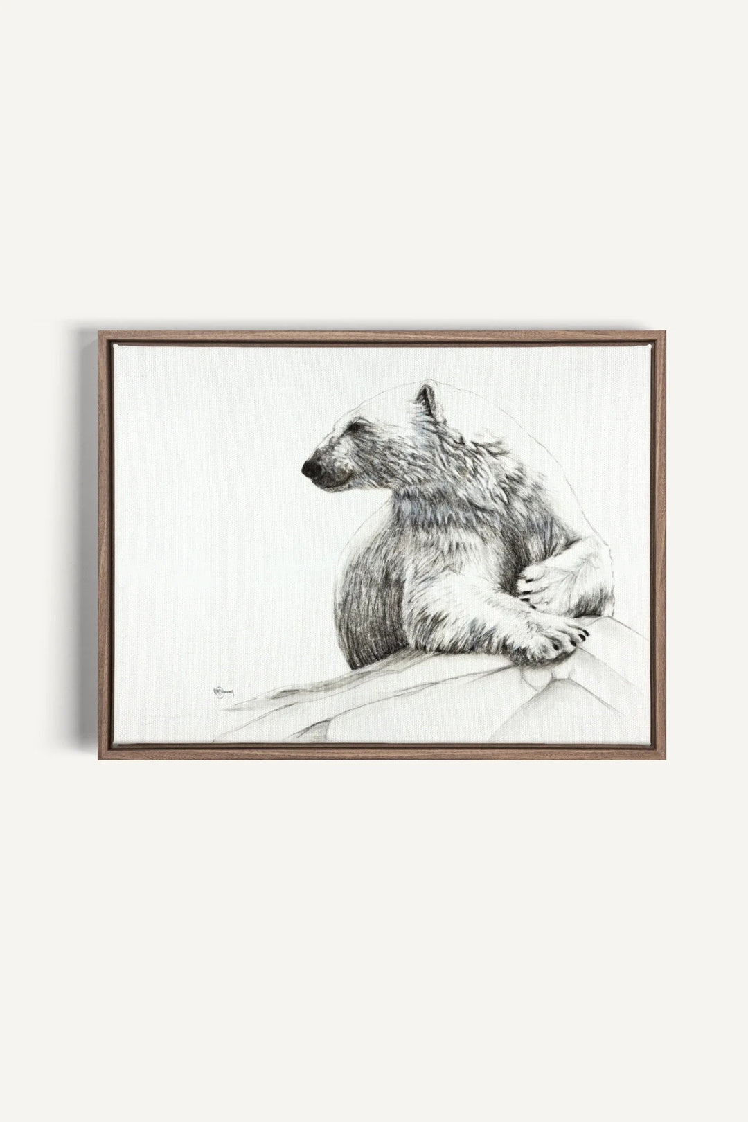 Polar Bear Smiling, canvas print - LE NID atelier