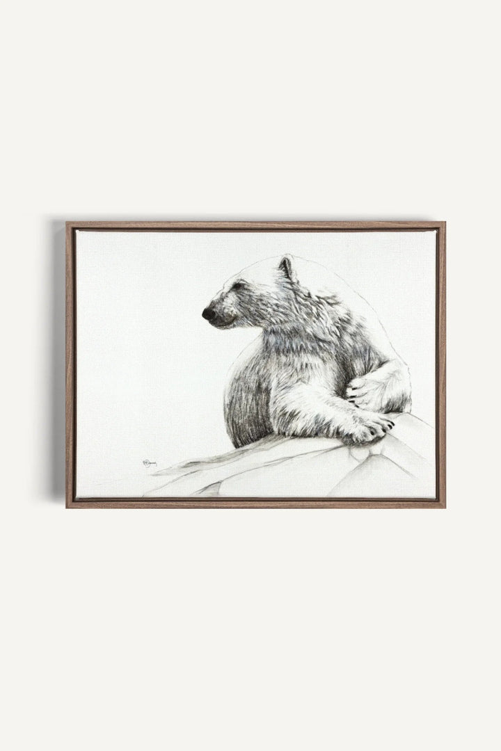 Polar Bear Smiling, canvas print - LE NID atelier