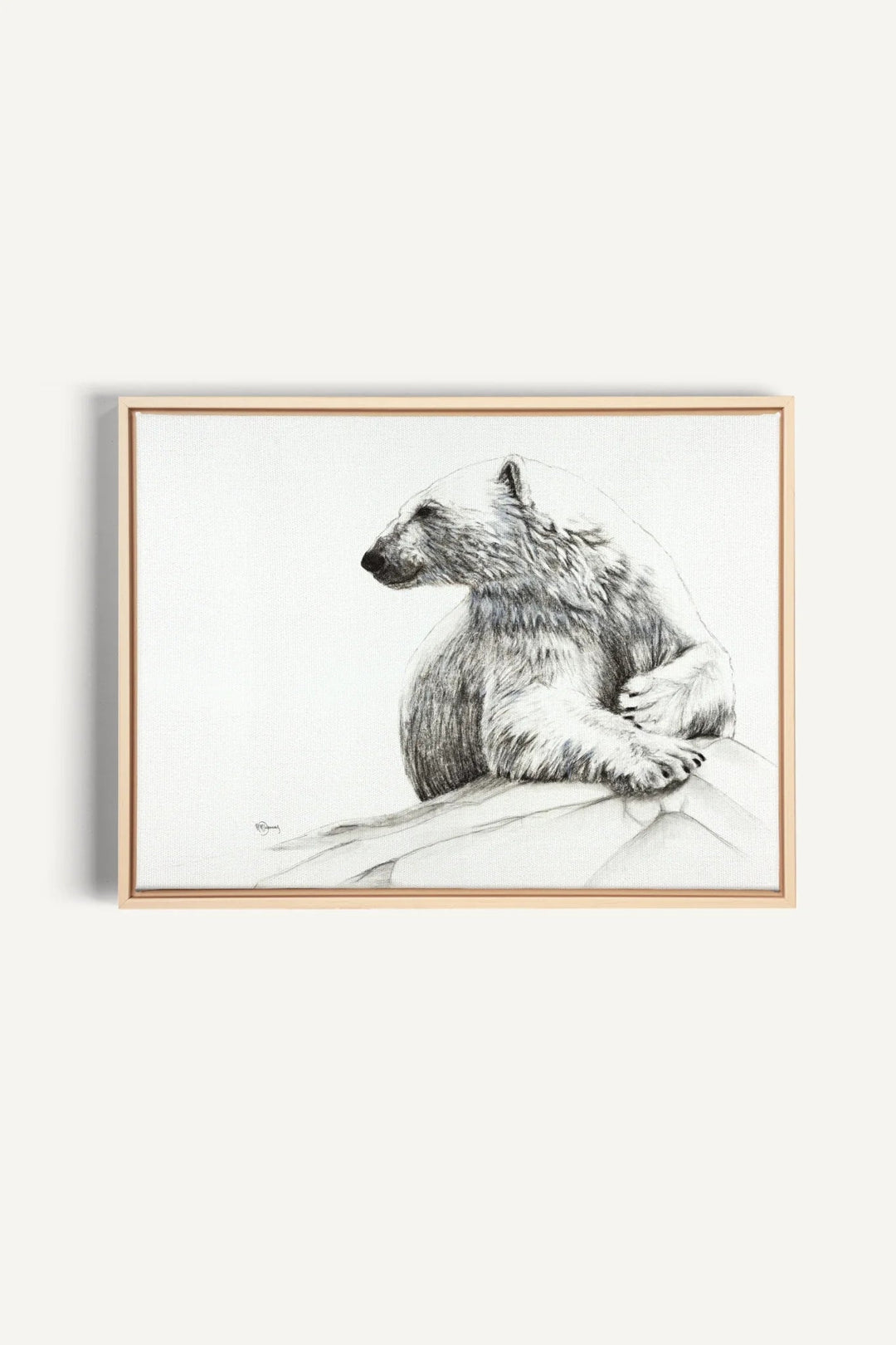 Polar Bear Smiling, canvas print - LE NID atelier