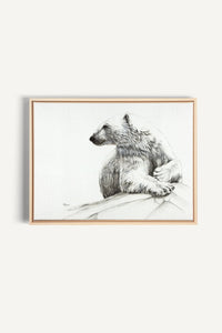 Ours polaire souriant, impression sur toile