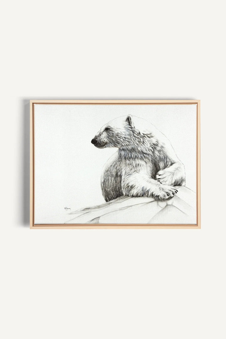 Polar Bear Smiling, canvas print - LE NID atelier