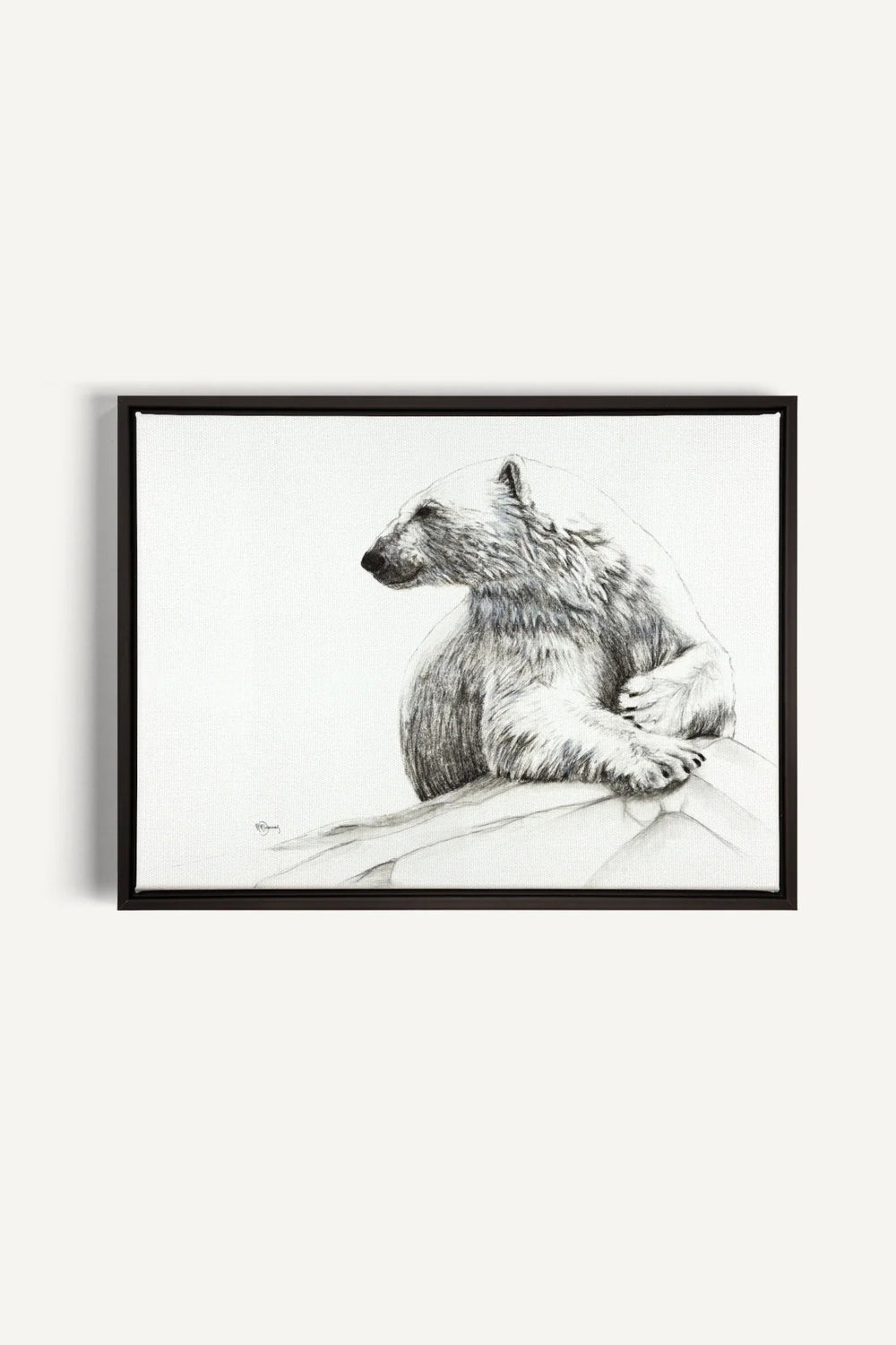 Polar Bear Smiling, canvas print - LE NID atelier