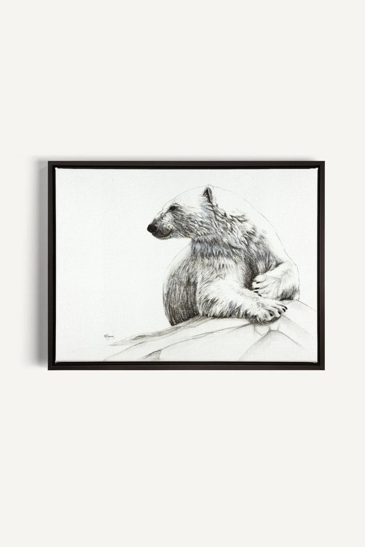 Polar Bear Smiling, canvas print - LE NID atelier