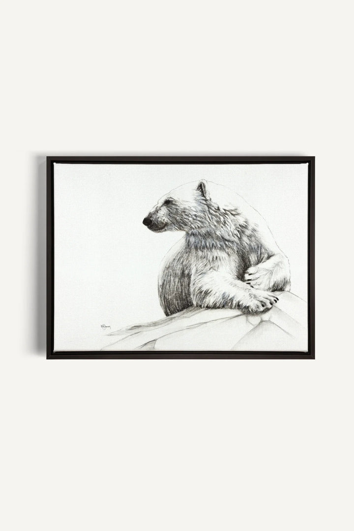 Polar Bear Smiling, canvas print