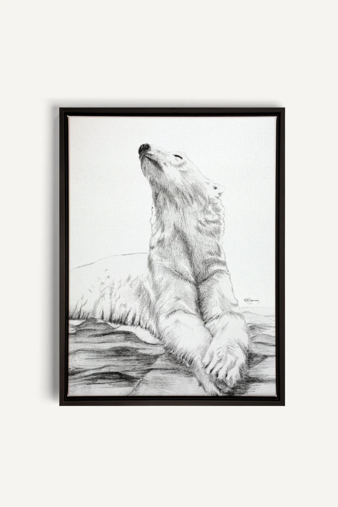 Polar Bear Sunbath Print, canvas print - LE NID atelier