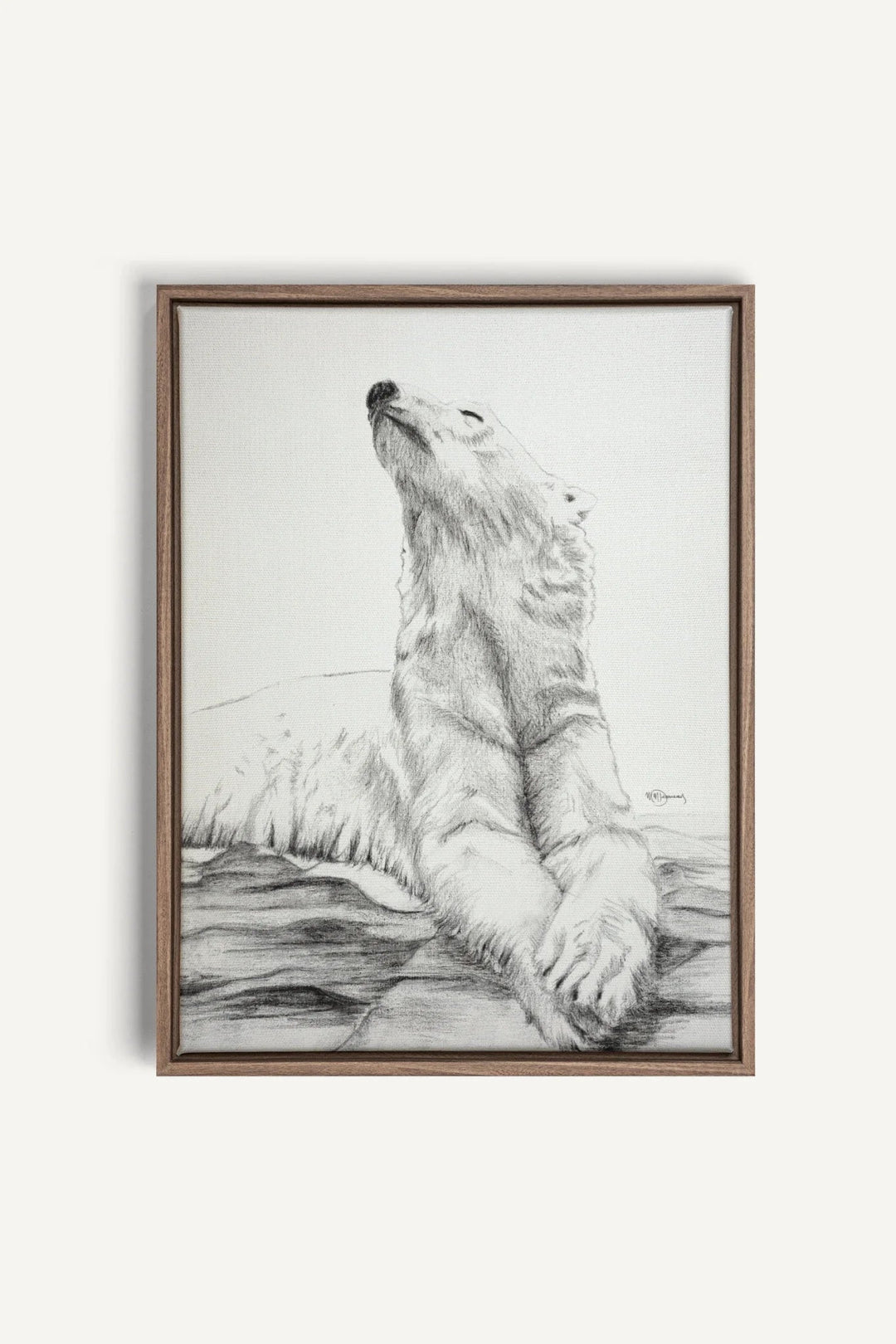Polar Bear Sunbath Print, canvas print - LE NID atelier