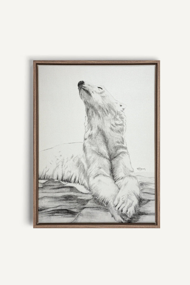 Polar Bear Sunbath Print, canvas print - LE NID atelier