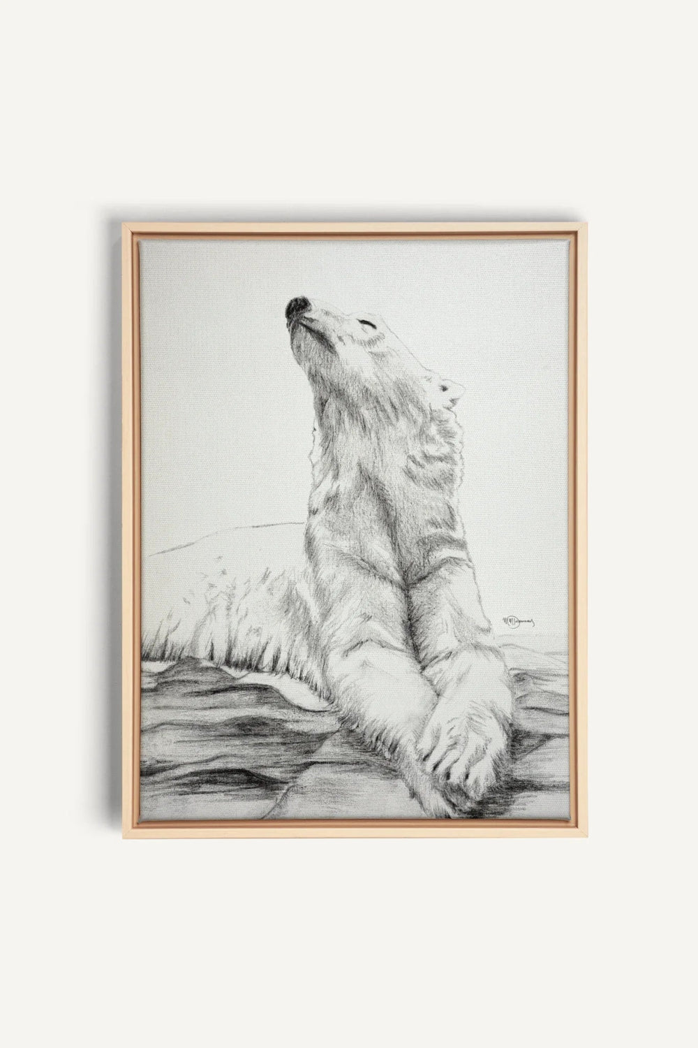 Polar Bear Sunbath Print, canvas print - LE NID atelier
