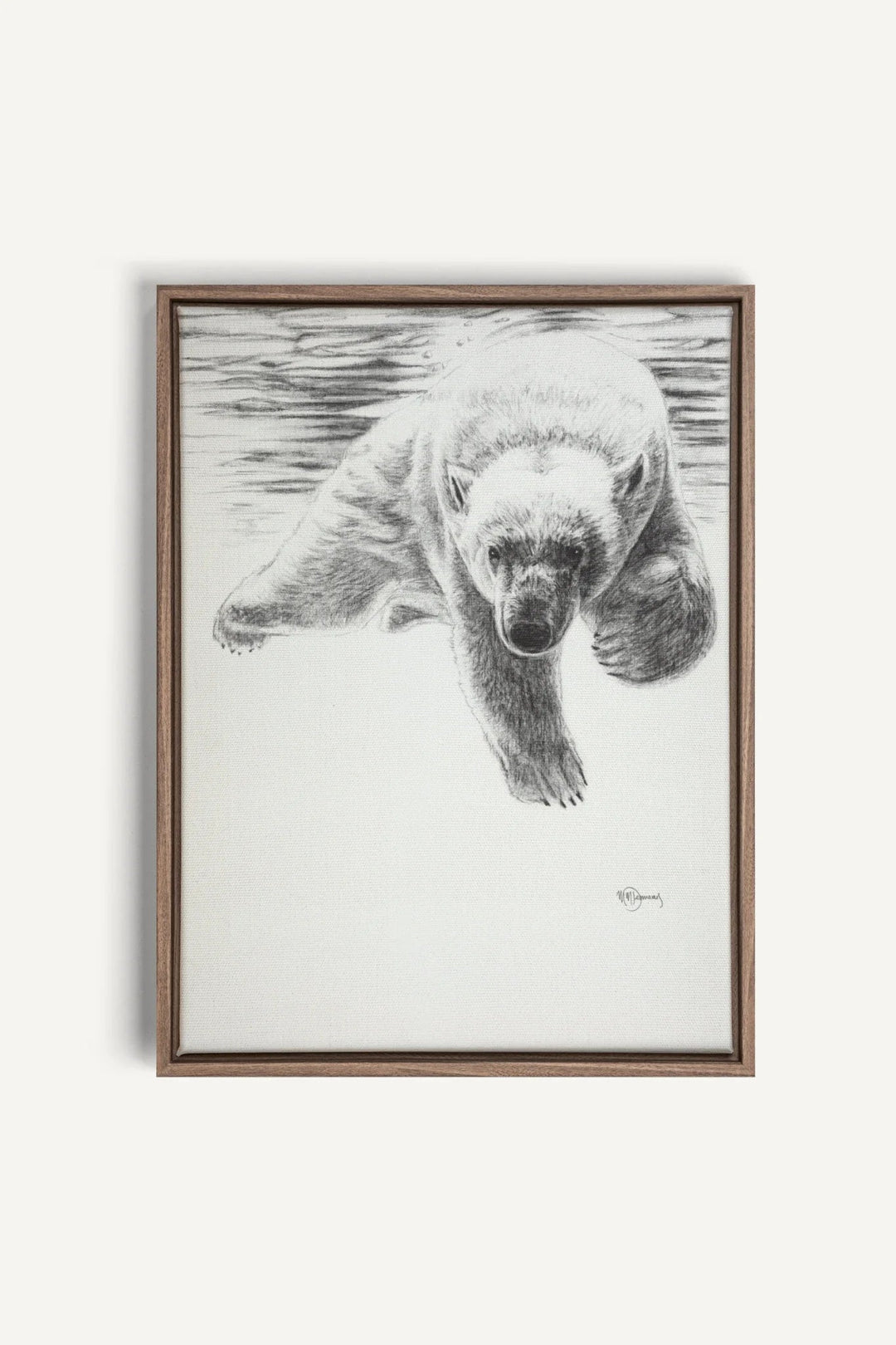 Polar Bear Swimming, canvas print - LE NID atelier