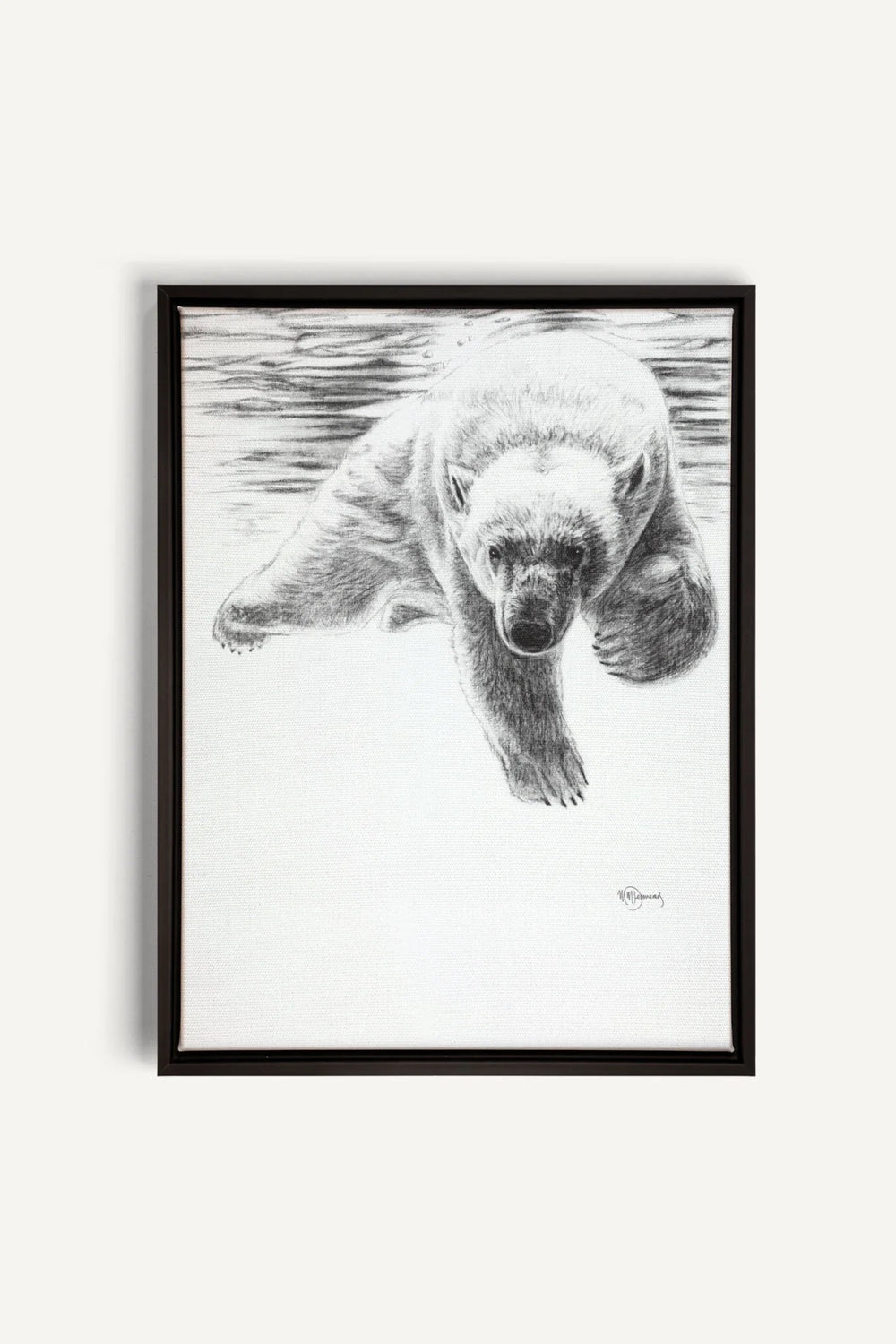 Polar Bear Swimming, canvas print - LE NID atelier
