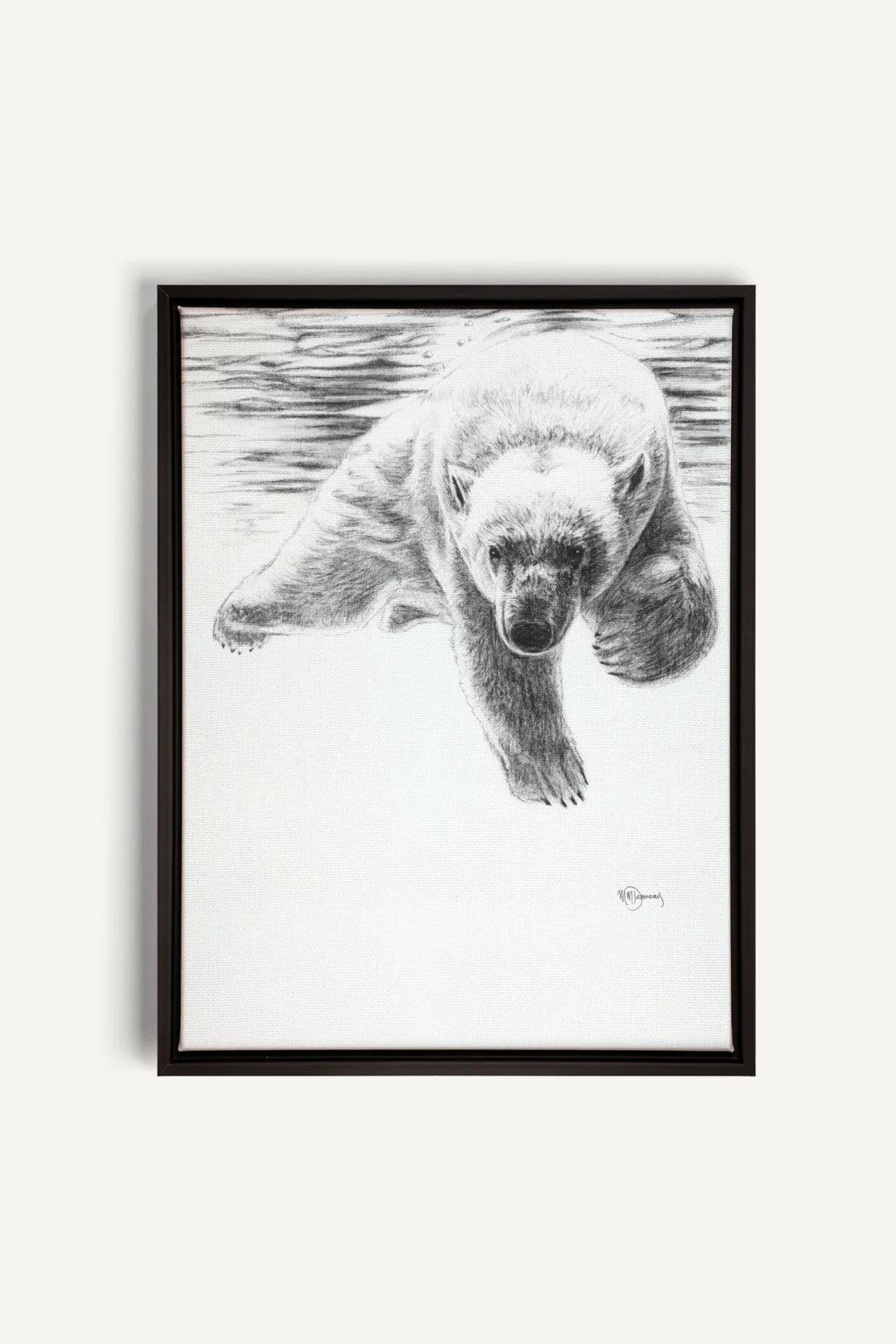 Polar Bear Swimming, canvas print