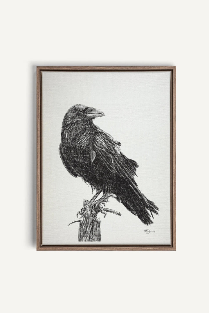 Raven, canvas print