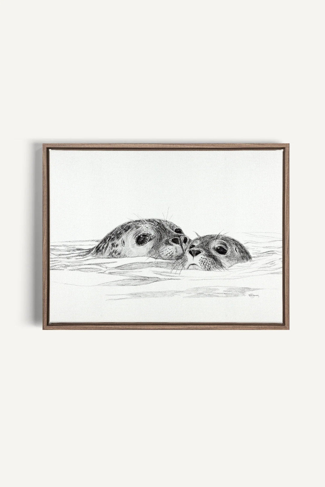 Seal with cub, canvas print - LE NID atelier