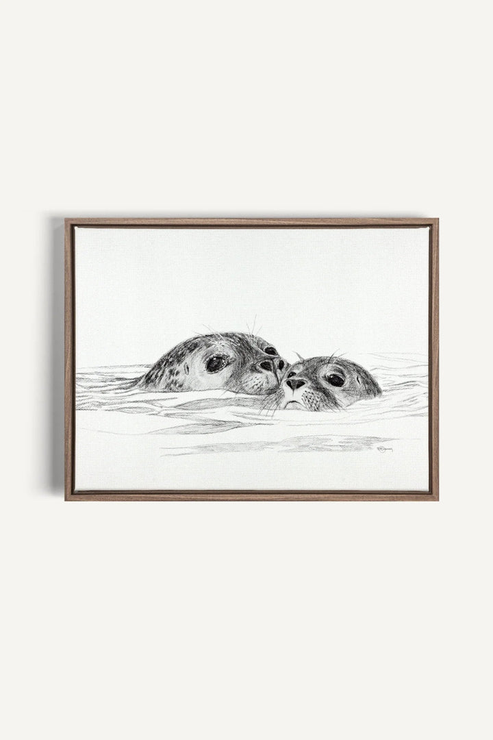 Seal with cub, canvas print - LE NID atelier