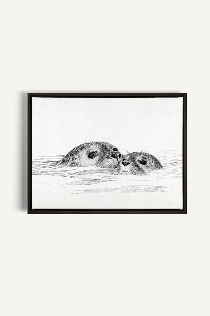 Seal with cub, canvas print - LE NID atelier