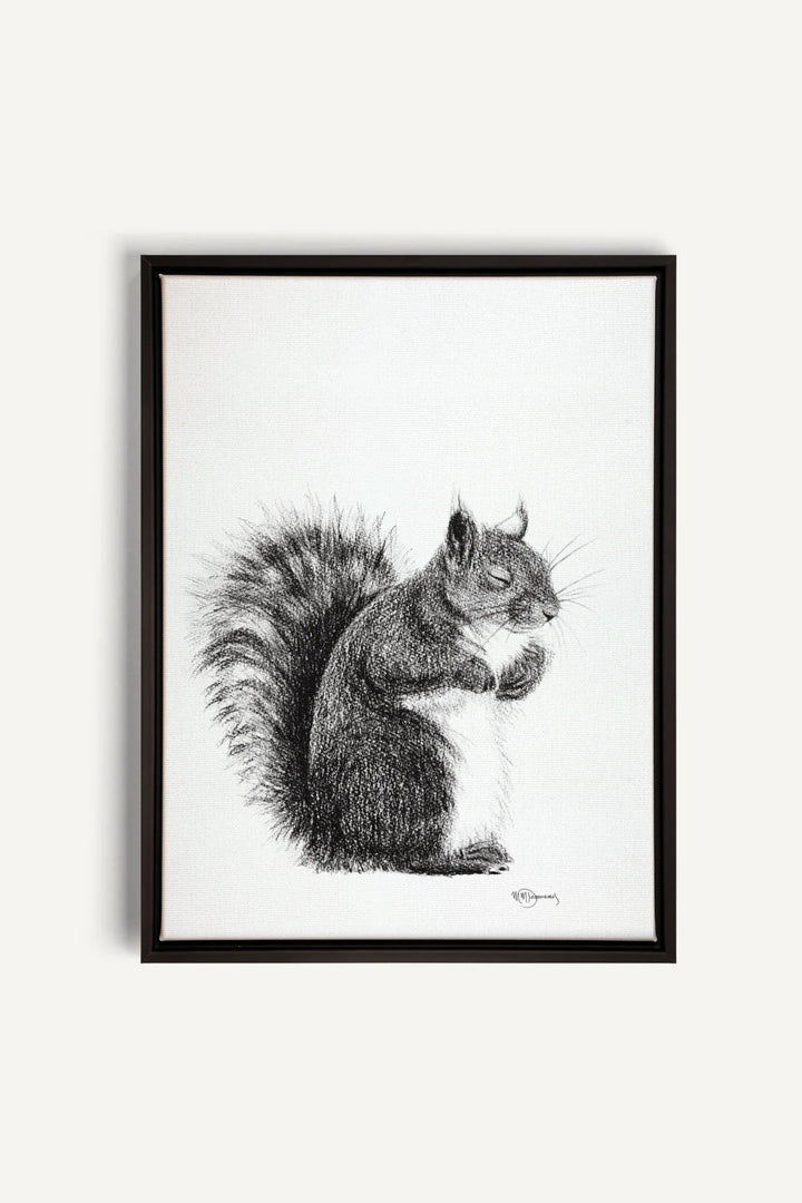 Sleeping Squirrel "Social Animal" Collection, canvas print - LE NID atelier