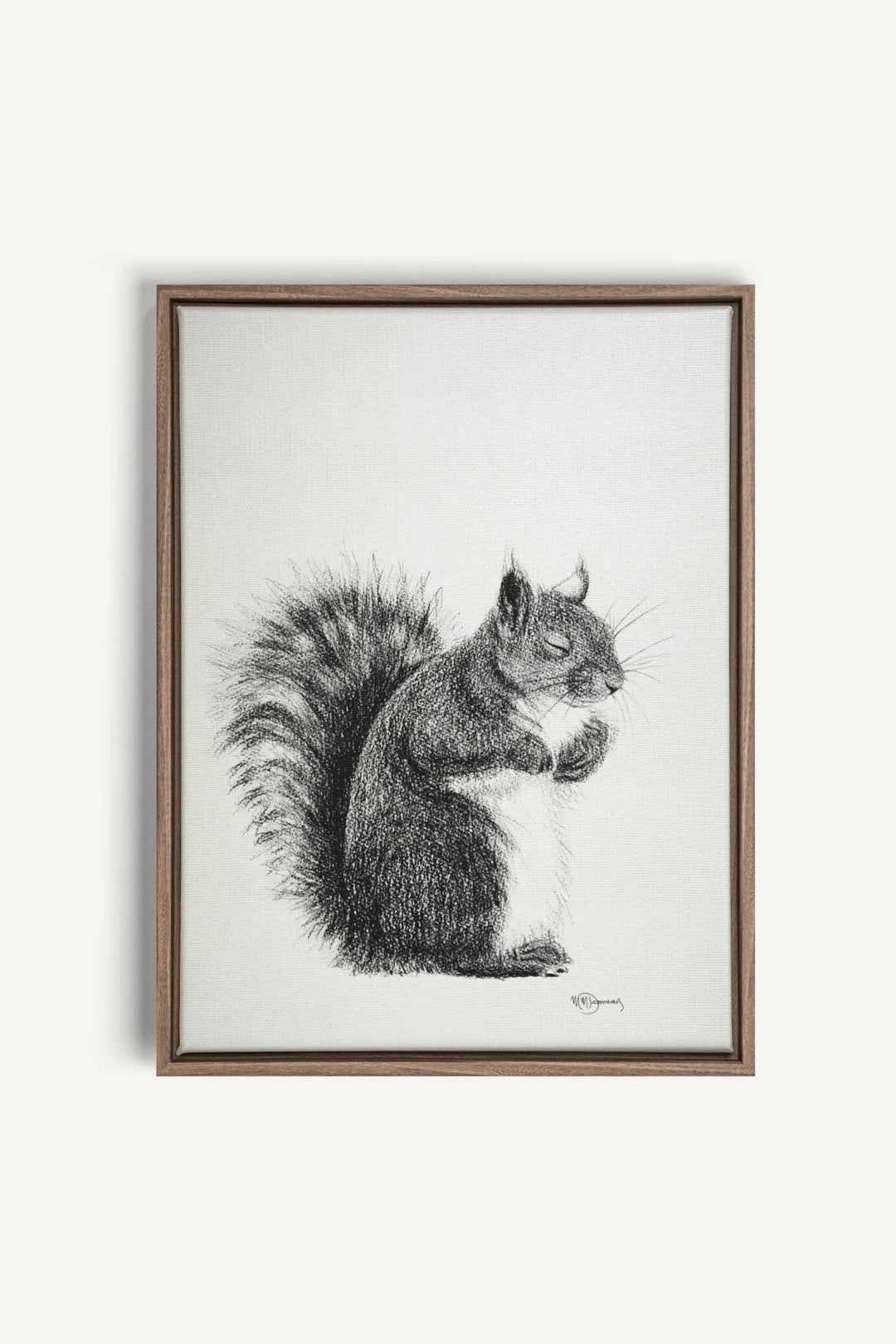 Sleeping Squirrel "Social Animal" Collection, canvas print - LE NID atelier
