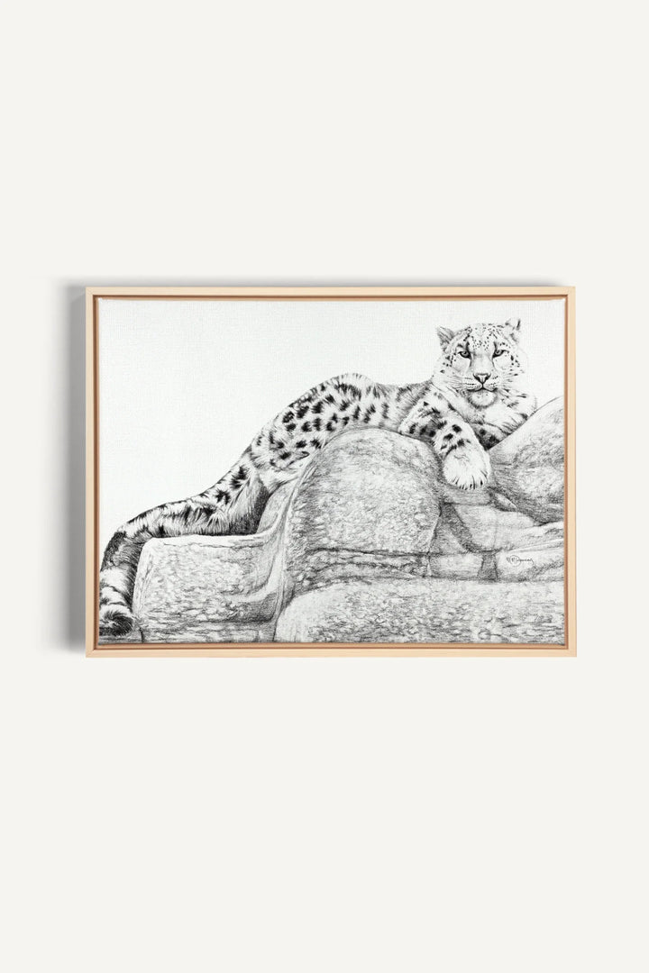 Snow Leopard- collaboration with  La Fondation du Zoo de Granby, canvas print
