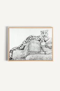 Léopard des Neiges - en collaboration avec la Fondation du Zoo de Granby, impression sur toile