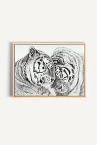 Tigers Amur Tigers collaboration with  La Fondation du Zoo de Granby, canvas print