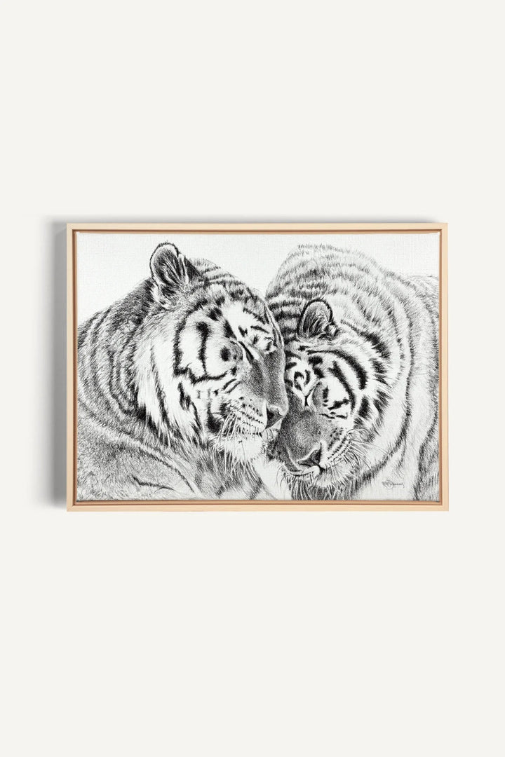 Tigers Amur Tigers collaboration with La Fondation du Zoo de Granby, canvas print - LE NID atelier