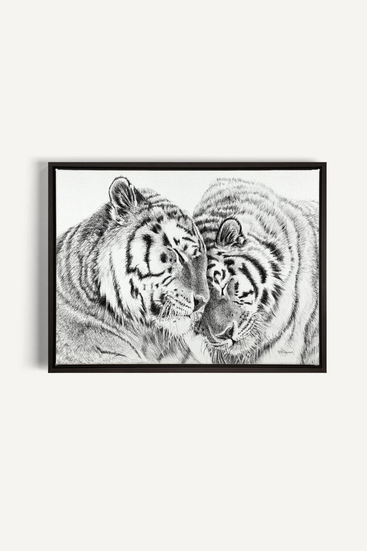 Tigers Amur Tigers collaboration with  La Fondation du Zoo de Granby, canvas print