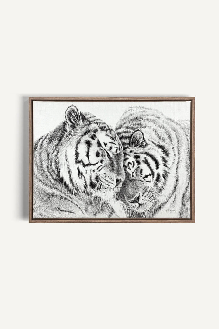 Tigers Amur Tigers collaboration with  La Fondation du Zoo de Granby, canvas print