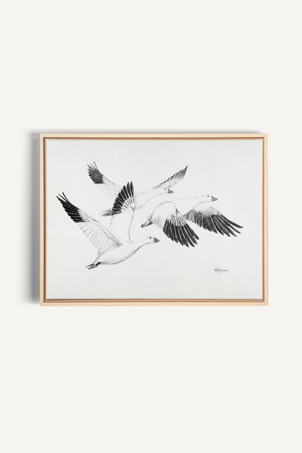 White Geese, canvas print - LE NID atelier