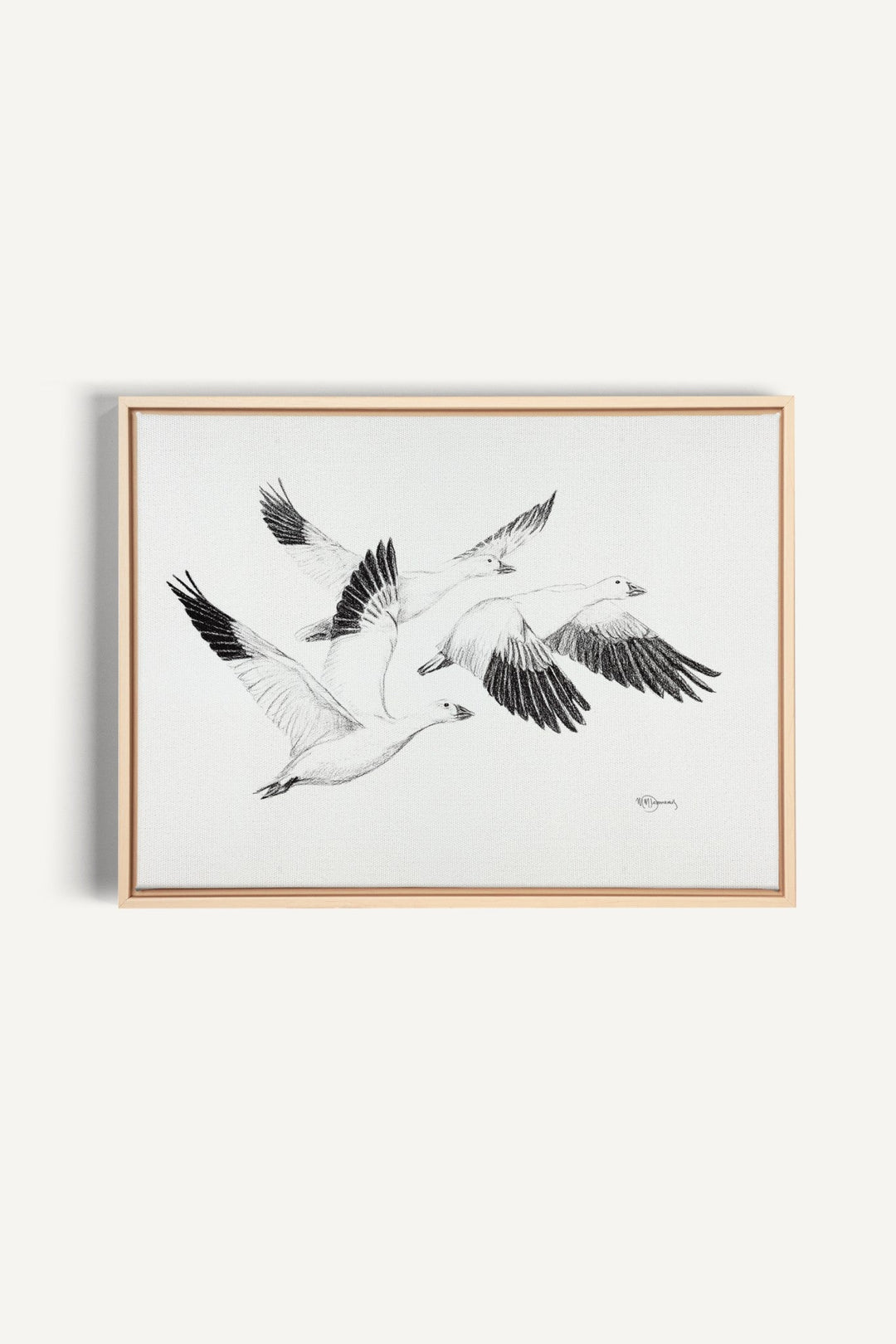 White Geese, canvas print - LE NID atelier