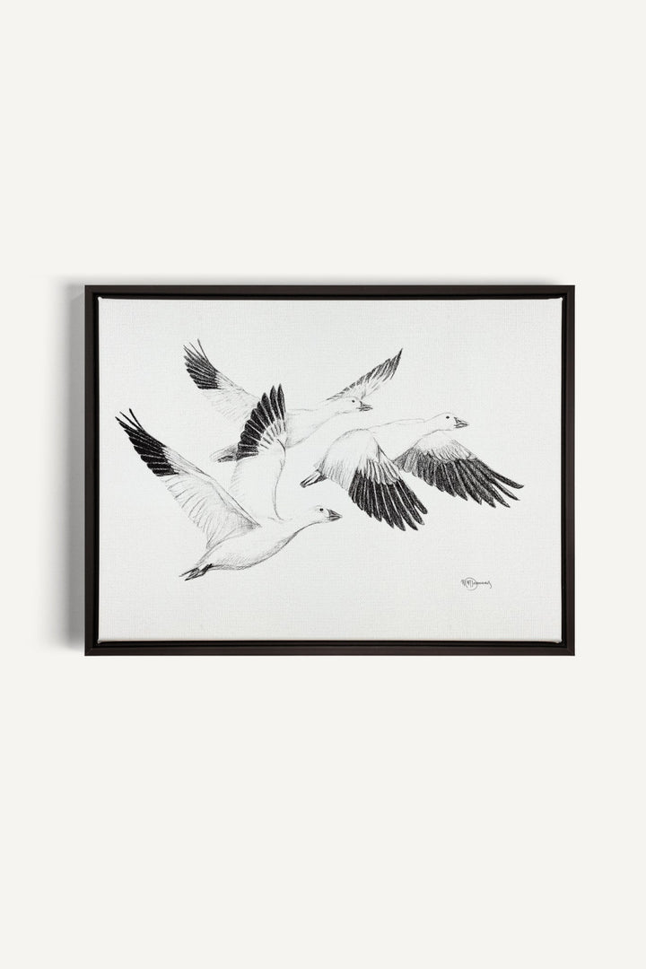 White Geese, canvas print - LE NID atelier