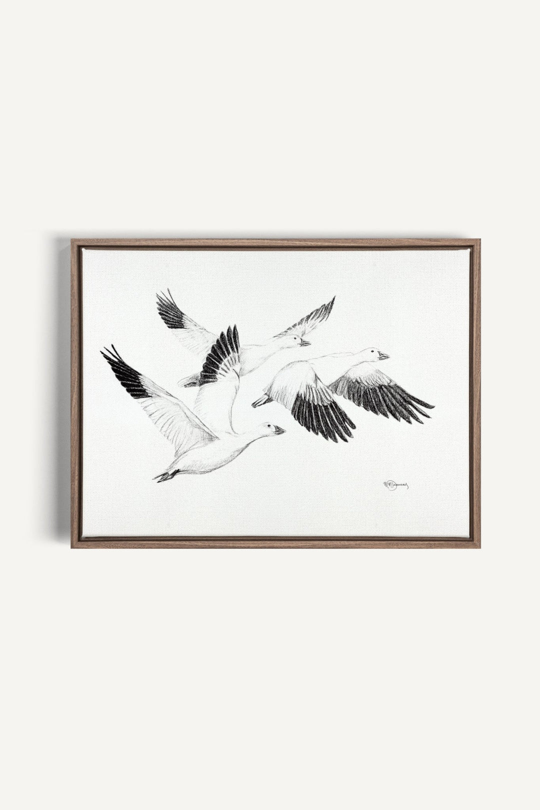 White Geese, canvas print - LE NID atelier