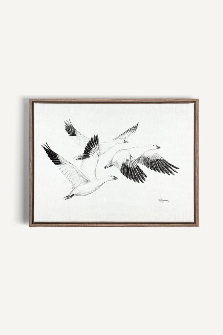 White Geese, canvas print - LE NID atelier
