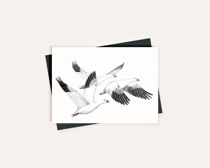 White Geese - Greeting Card - LE NID atelier