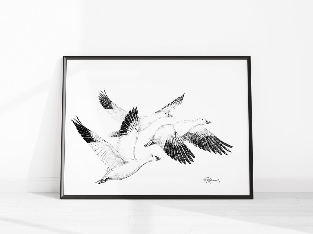 White Geese - Print - LE NID atelier