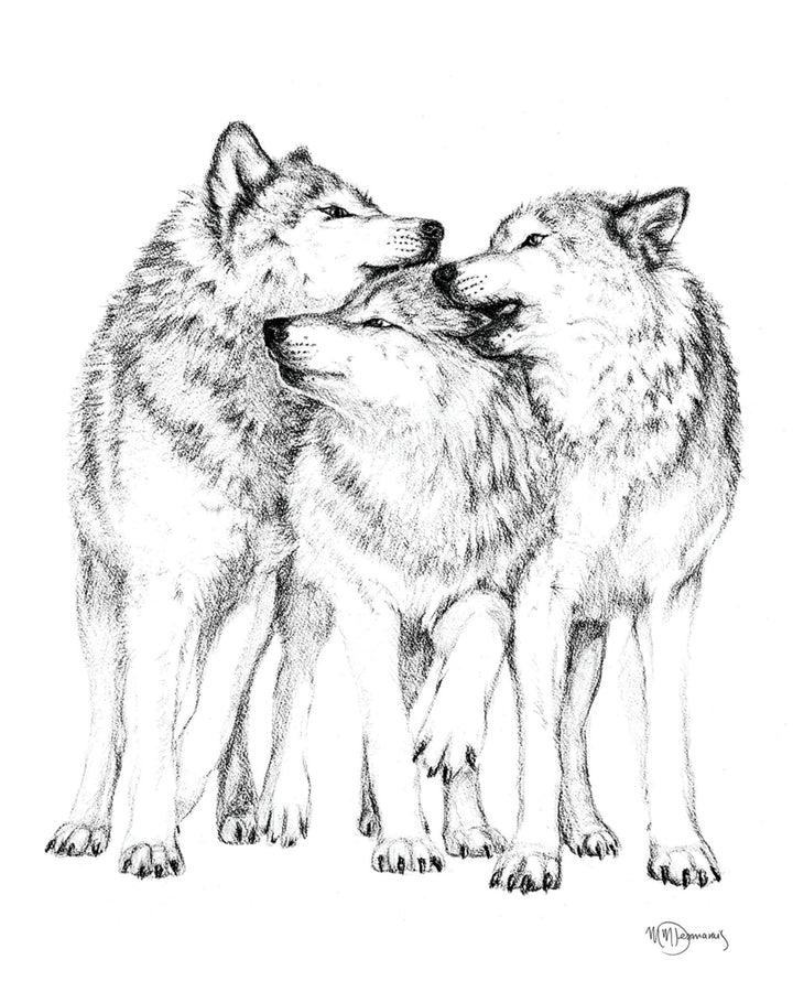 Wolf Pack - Greeting Card - LE NID atelier