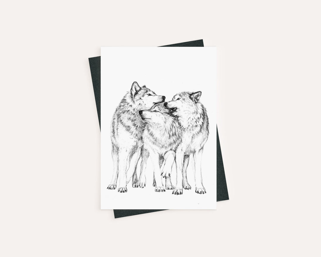 Wolf Pack - Greeting Card - LE NID atelier