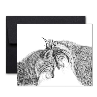 2 Lynx in Love Greeting Card - LE NID atelier