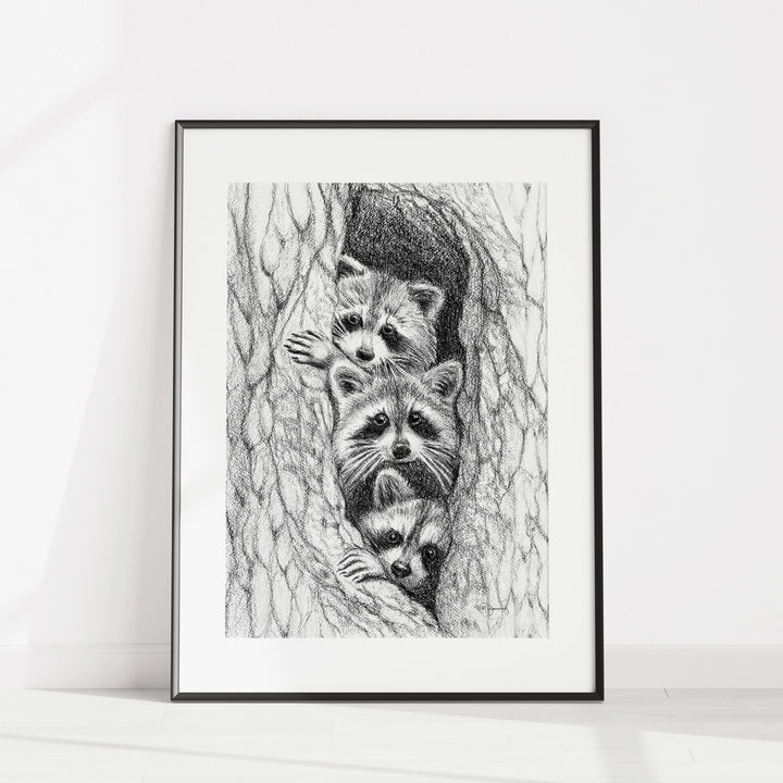 3 Raccoon in a tree - LE NID atelier