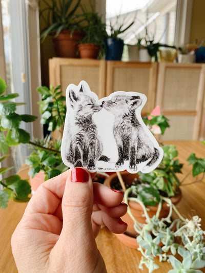 Adorable Foxes Stickers for Water Bottle, Agenda or Computer - LE NID atelier