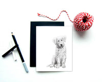 Adorable Chien Golden Retriever - Carte de souhait