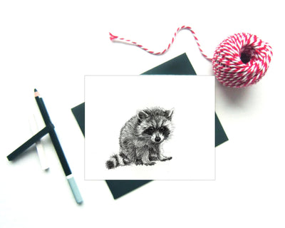 Baby Raccoon Greeting Card - LE NID atelier