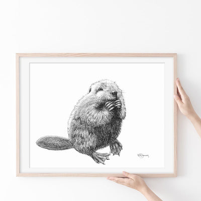Beaver Illustration - "Social Animal" Collection - LE NID atelier