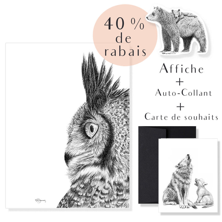 CHOICE - One 8x10 print + One greeting card + One sticker for $20 - LE NID atelier